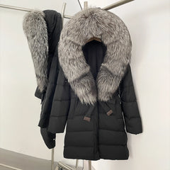 Down Jacket With Fur Hood