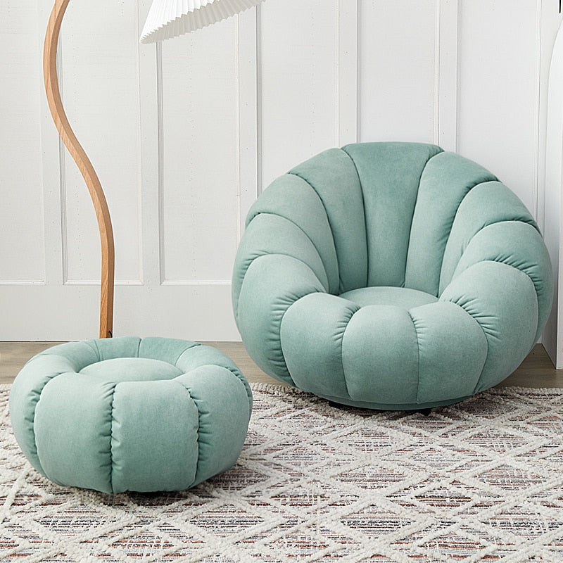 Cashmere Pumpkin Sofa And Ottoman