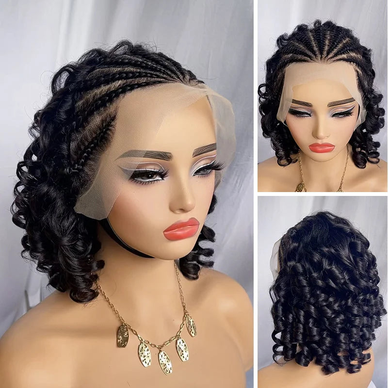 "Braided With Curls" Brazilian 13x4 Brazilian Lacefront
