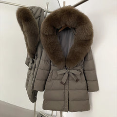 Down Jacket With Fur Hood