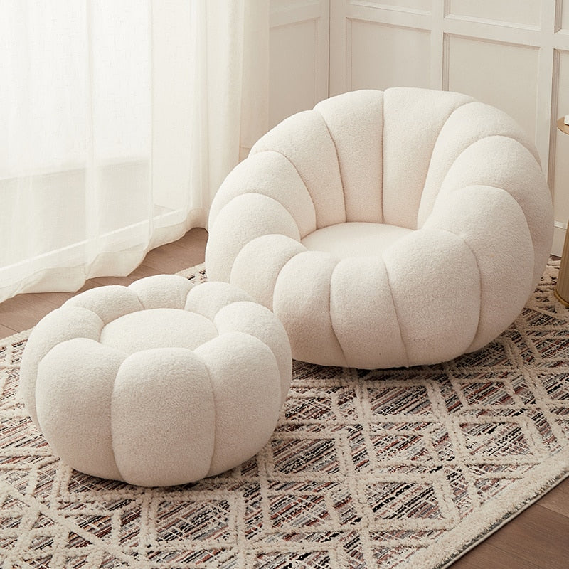 Cashmere Pumpkin Sofa And Ottoman