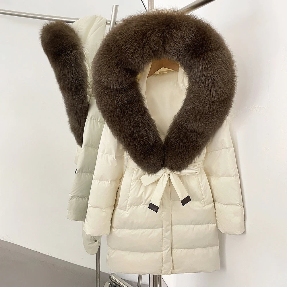 Down Jacket With Fur Hood