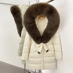 Down Jacket With Fur Hood