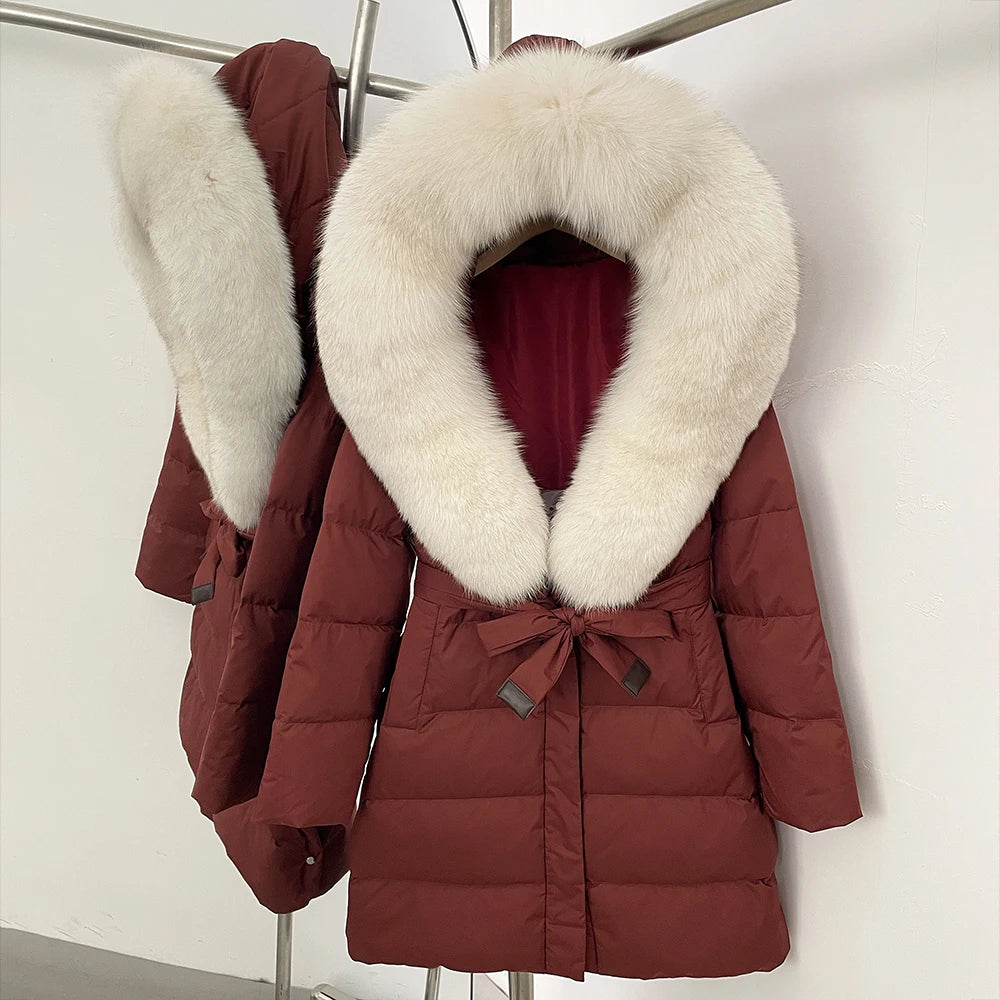 Down Jacket With Fur Hood