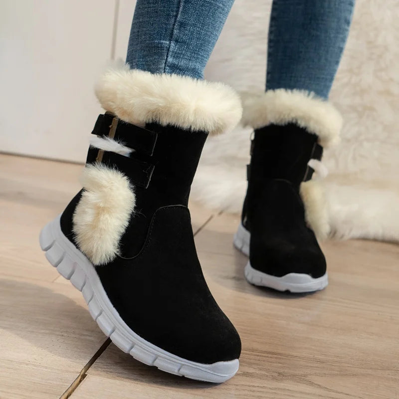 Velvet And Fur Winter Boot's