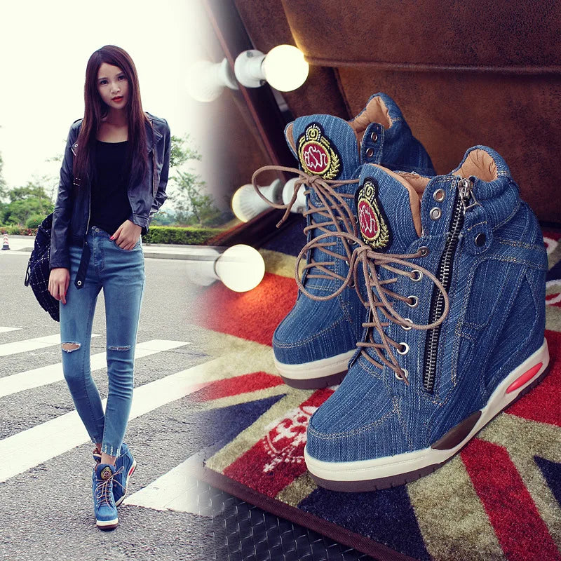 Denim Wedge Shoes