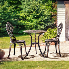 Bronze 3 Piece Patio Table Set