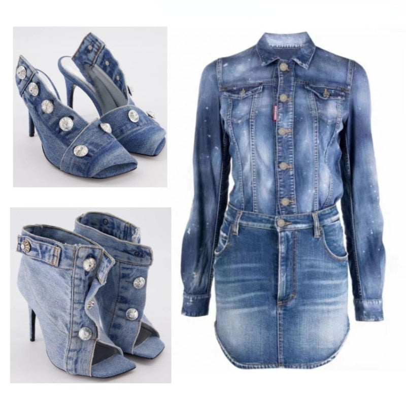 Blue Jean Heel's For Women