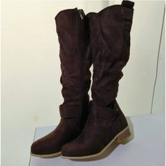 Low Heel Suede Boot's For Women