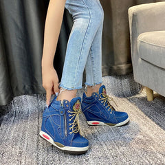 Denim Wedge Shoes