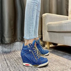 Denim Wedge Shoes
