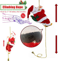 Electrical Climbing Santa Claus On Ladder with Music