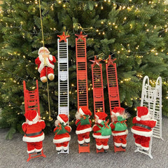 Electrical Climbing Santa Claus On Ladder with Music