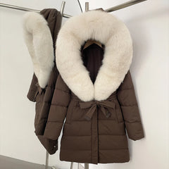 Down Jacket With Fur Hood