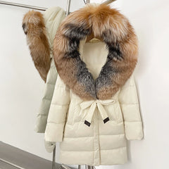 Down Jacket With Fur Hood