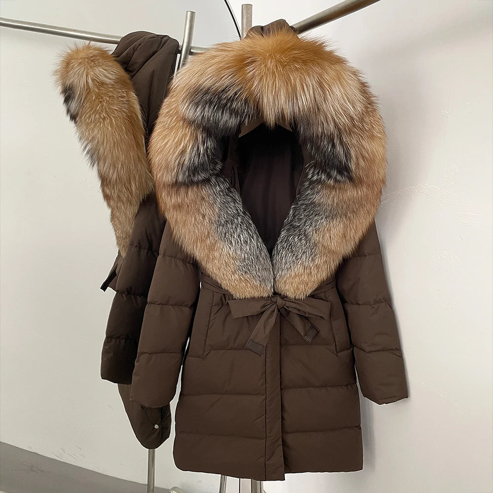 Down Jacket With Fur Hood