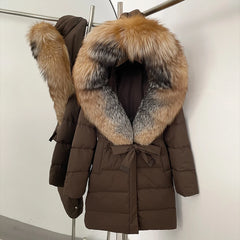 Down Jacket With Fur Hood