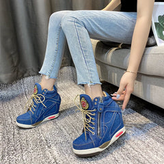 Denim Wedge Shoes