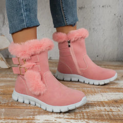 Velvet And Fur Winter Boot's