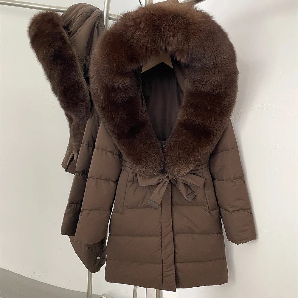 Down Jacket With Fur Hood