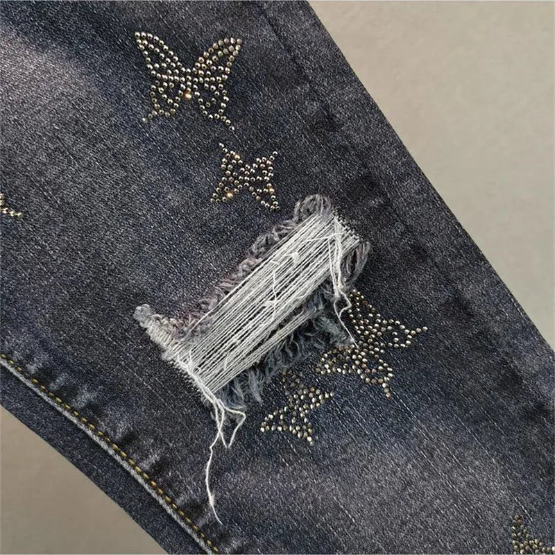 Diamond Butterfly Jean's For Women