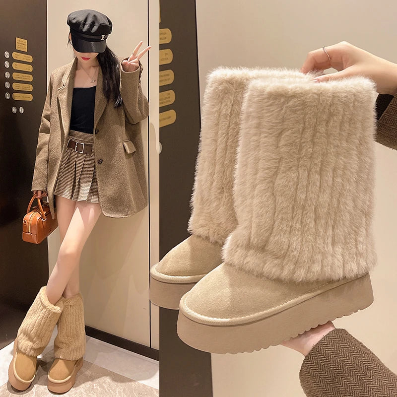 Fold Down Sweater Boot's For Women