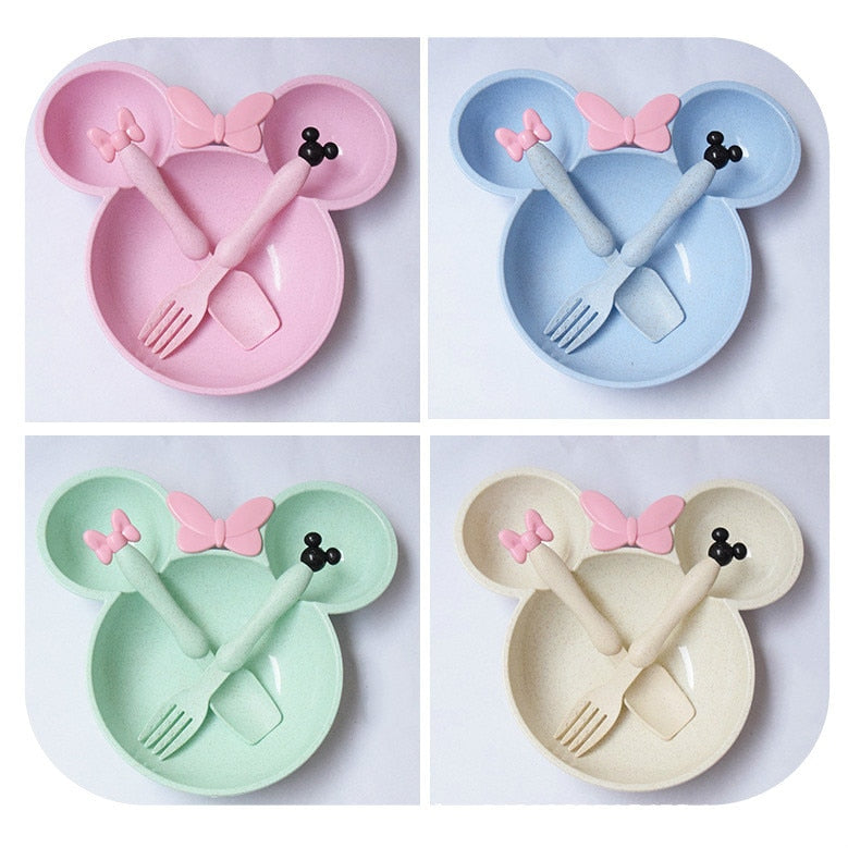 3pc Mouse Plate Set