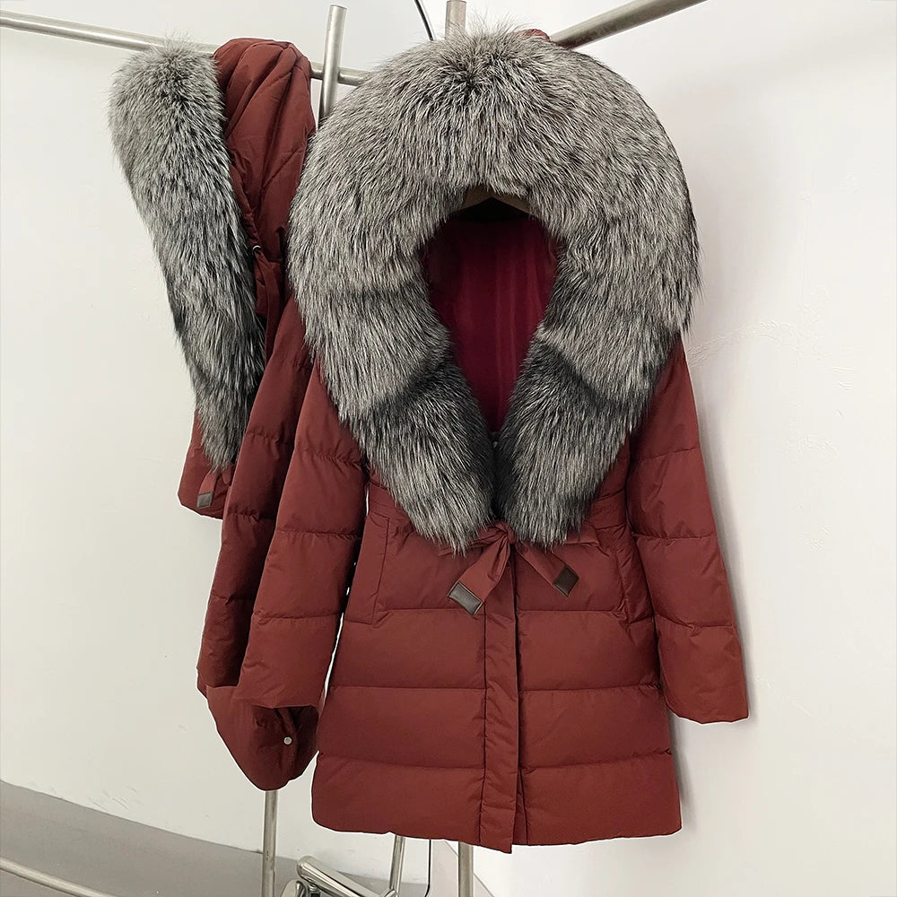 Down Jacket With Fur Hood