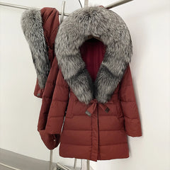 Down Jacket With Fur Hood