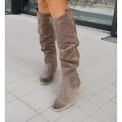 Low Heel Suede Boot's For Women