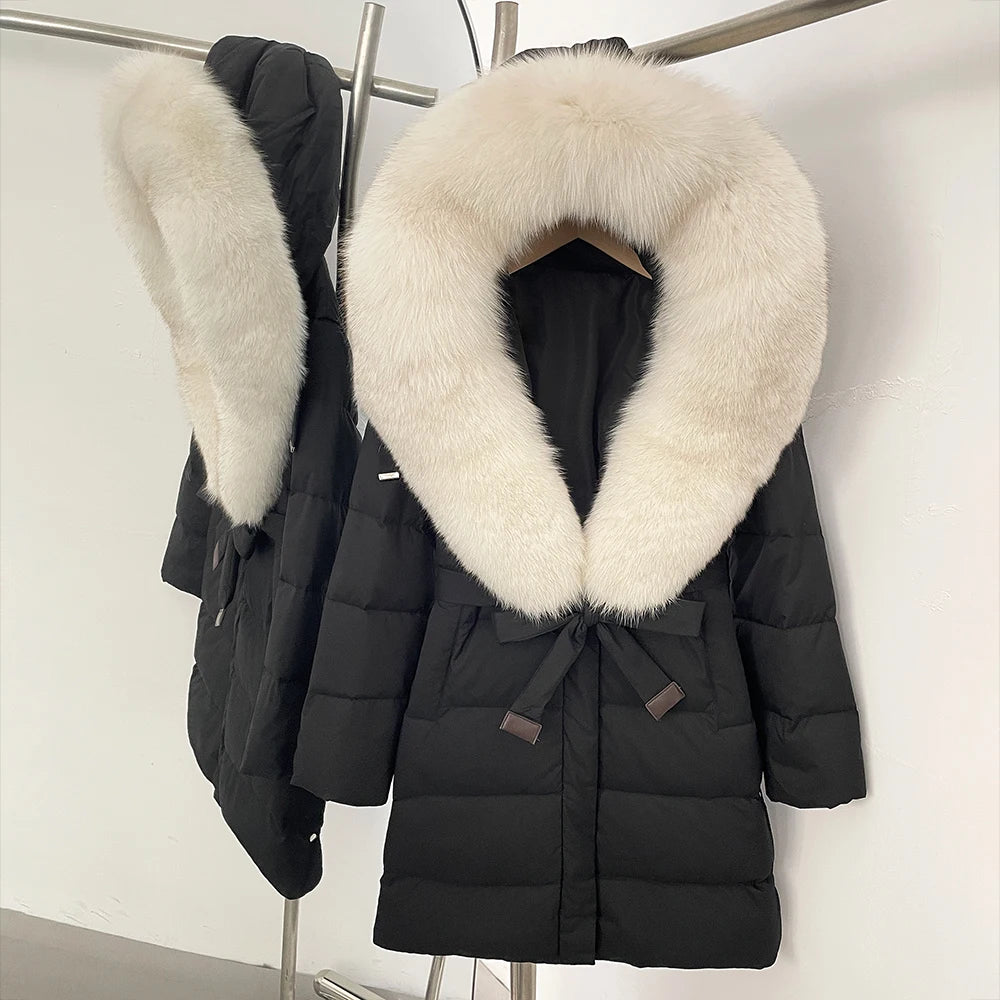 Down Jacket With Fur Hood