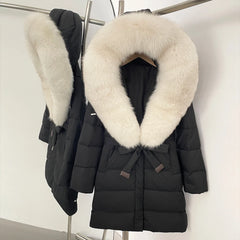 Down Jacket With Fur Hood