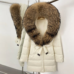 Down Jacket With Fur Hood