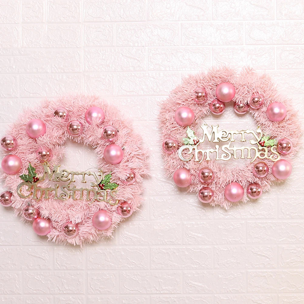 Pink Merry Christmas Wreath