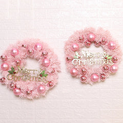 Pink Merry Christmas Wreath