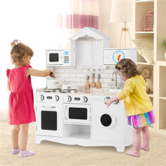 Wood Kitchen Playset with Washing Machine For Kid's