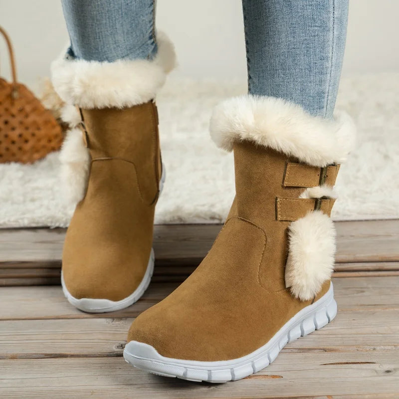 Velvet And Fur Winter Boot's