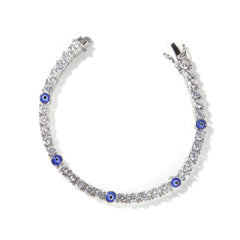 Evil Eye Rhinestone Tennis Bracelet