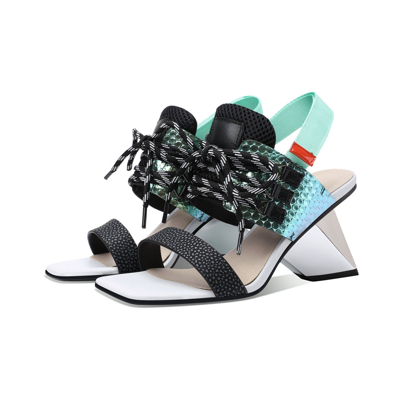 "Get'em Girl" Leather Wedge Heel Sandal's