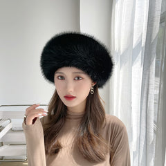 Foxy Faux Fur Winter Hat & Scarf For Women