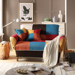 Colorful Patchwork Convertible Sofa Bed