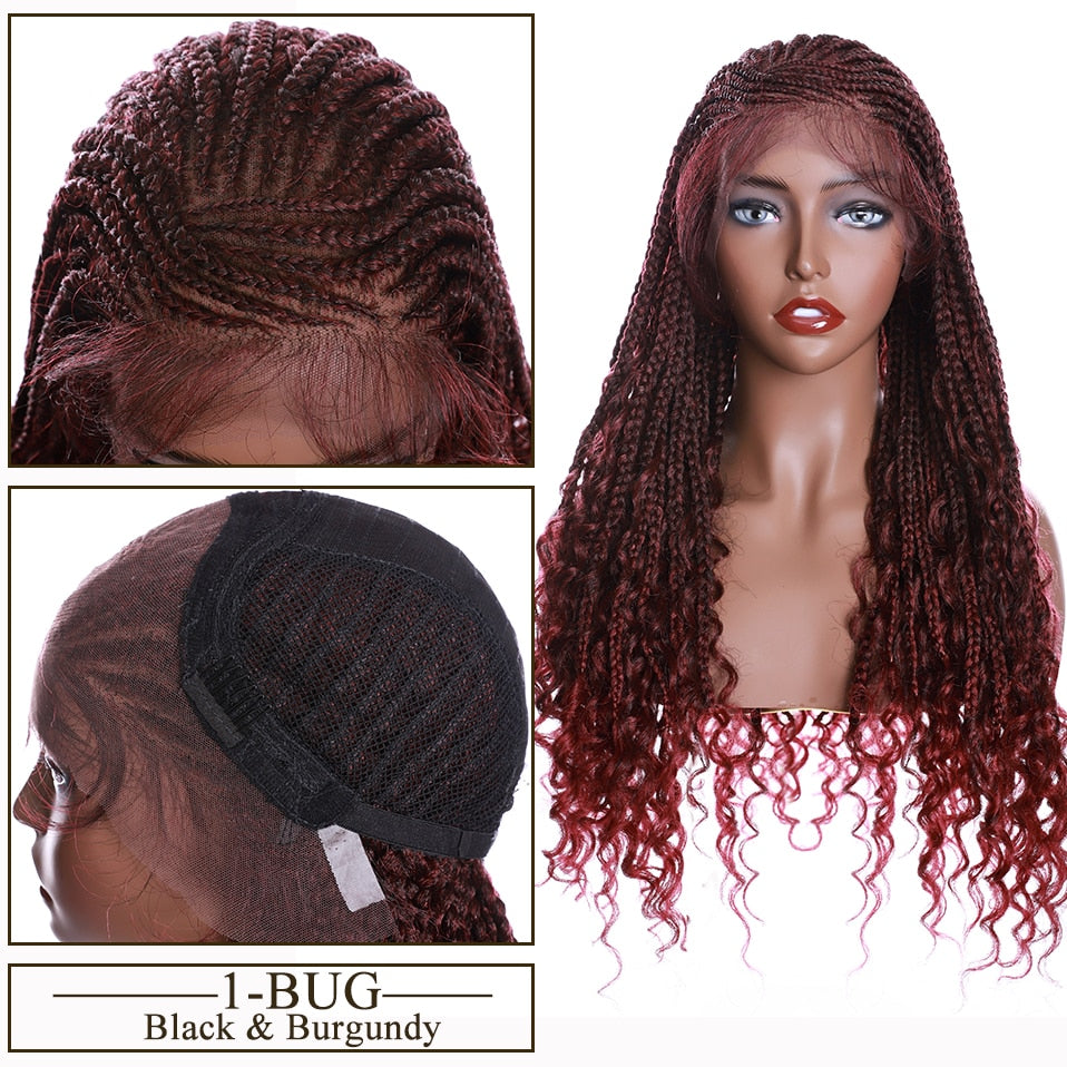 Synthetic Braided Lace Front Wig With Baby Hair