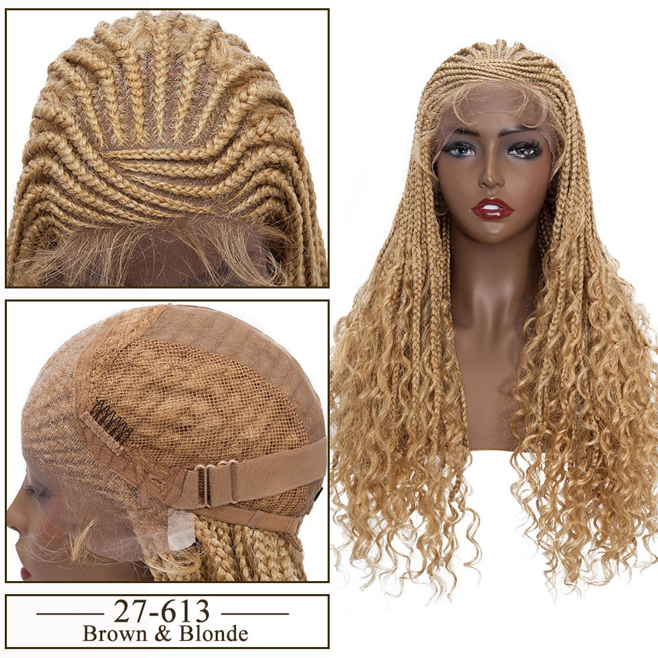 Synthetic Braided Lace Front Wig With Baby Hair