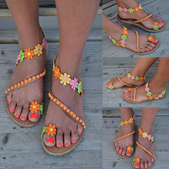 Perfect Flower Leather Sandal's For Women