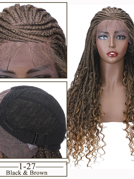 Synthetic Braided Lace Front Wig With Baby Hair