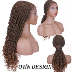 Synthetic Braided Lace Front Wig With Baby Hair