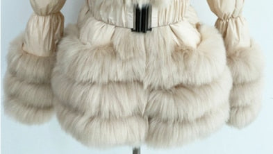 Just Darling Convertible Faux Fur Winter Coat For Women