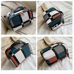 Block Stripe Makeup Handbag