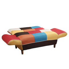 Colorful Patchwork Convertible Sofa Bed