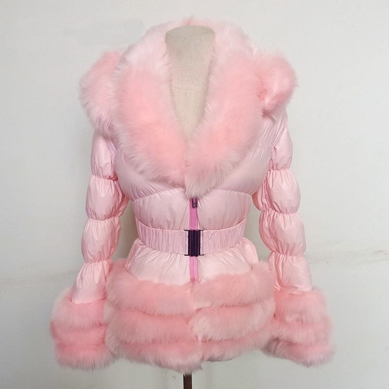 Just Darling Convertible Faux Fur Winter Coat For Women